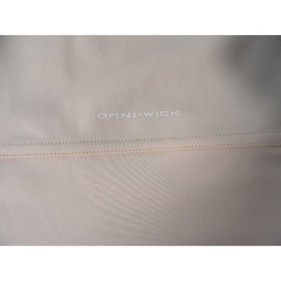 Columbia Crop Top Sz Large Omni-Wick Peach Color Spellout Logo Sleeveless - Picture 10 of 14